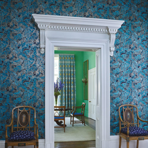 Fanfare Teal-Old Gold W7146-01
